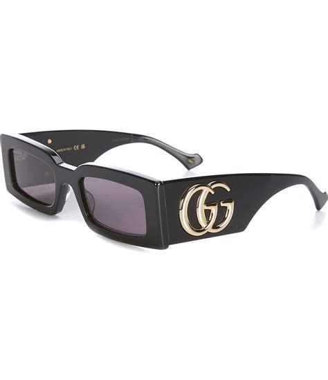 gucci square rectangle sunglasses|Gucci generation 53mm rectangular sunglasses.